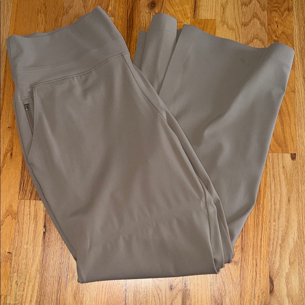 Athleta Venice High Rise Wide Leg Pant, Women's - taupe, size 1x